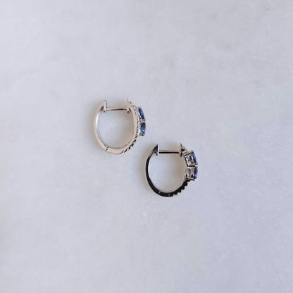 18K Sana Sapphire and Diamond Hoop