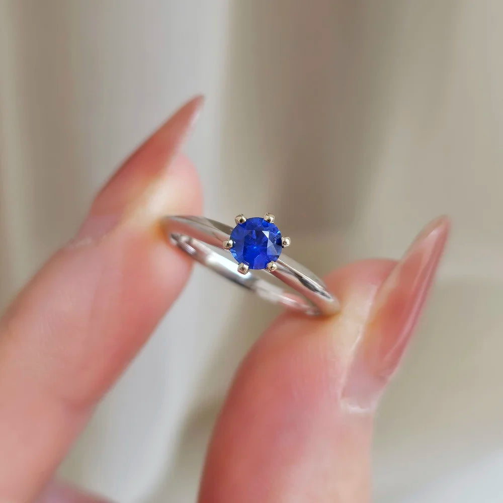 18K Sylas Royal Blue Sapphire Ring