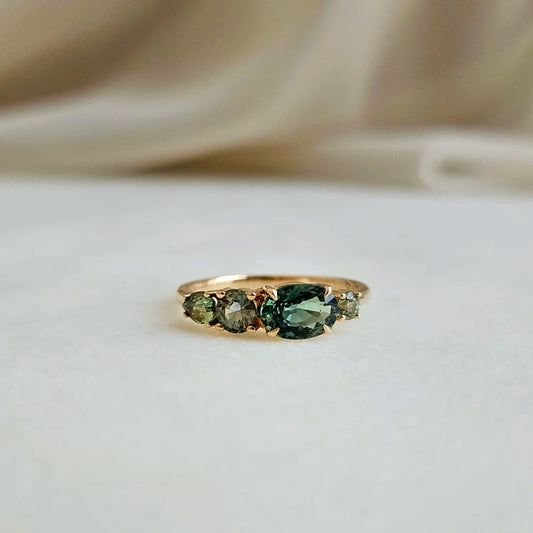14K Isle Green Sapphire Ring