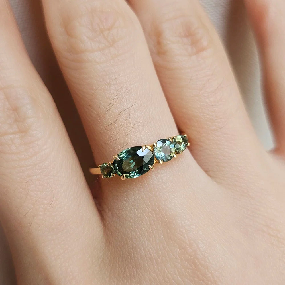 14K Isle Green Sapphire Ring