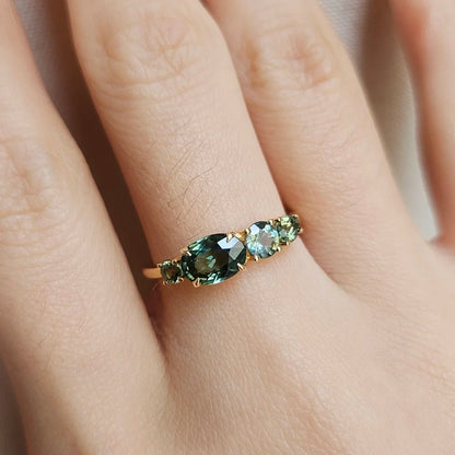 14K Isle Green Sapphire Ring