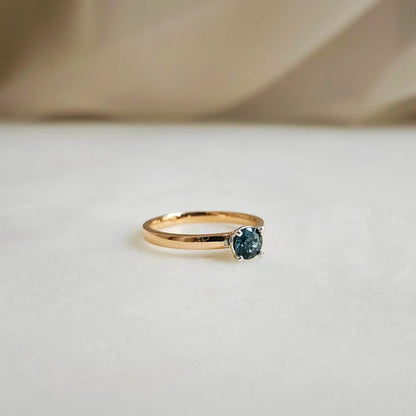 18K Jonna Teal Sapphire Ring