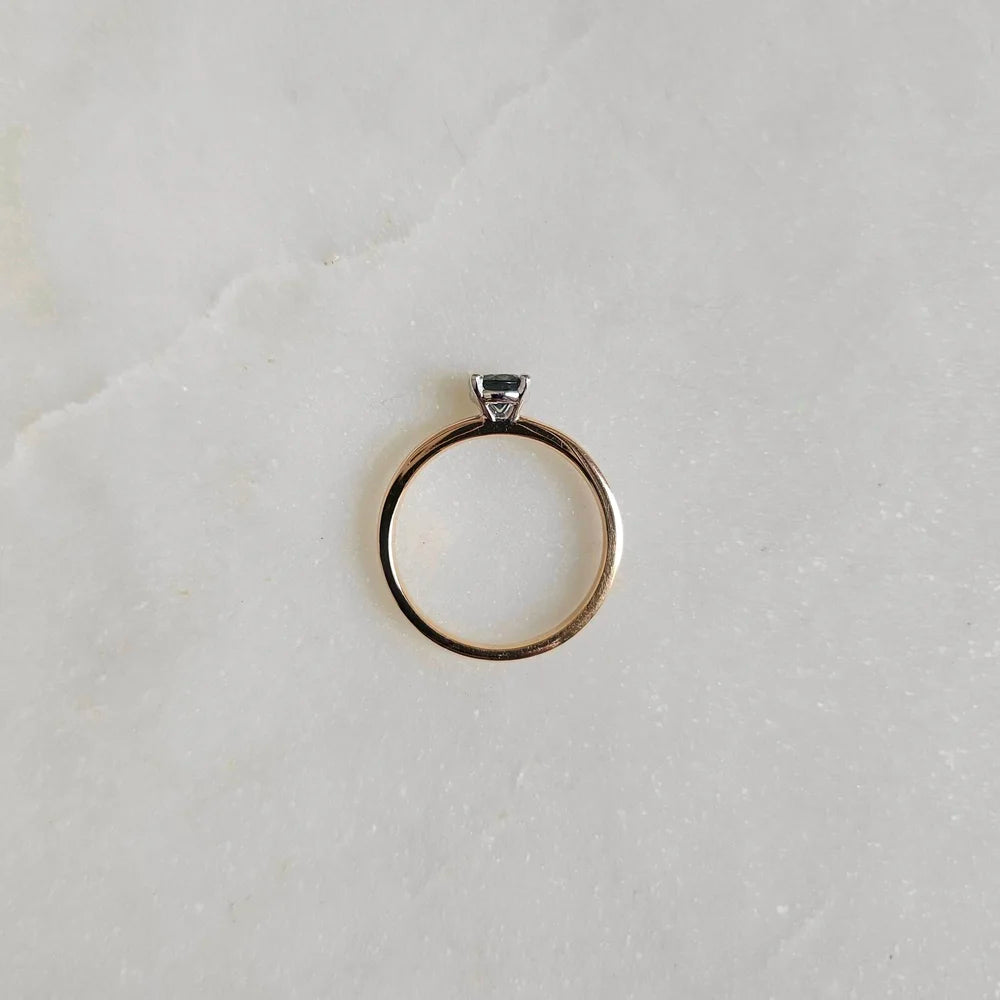 18K Jonna Teal Sapphire Ring