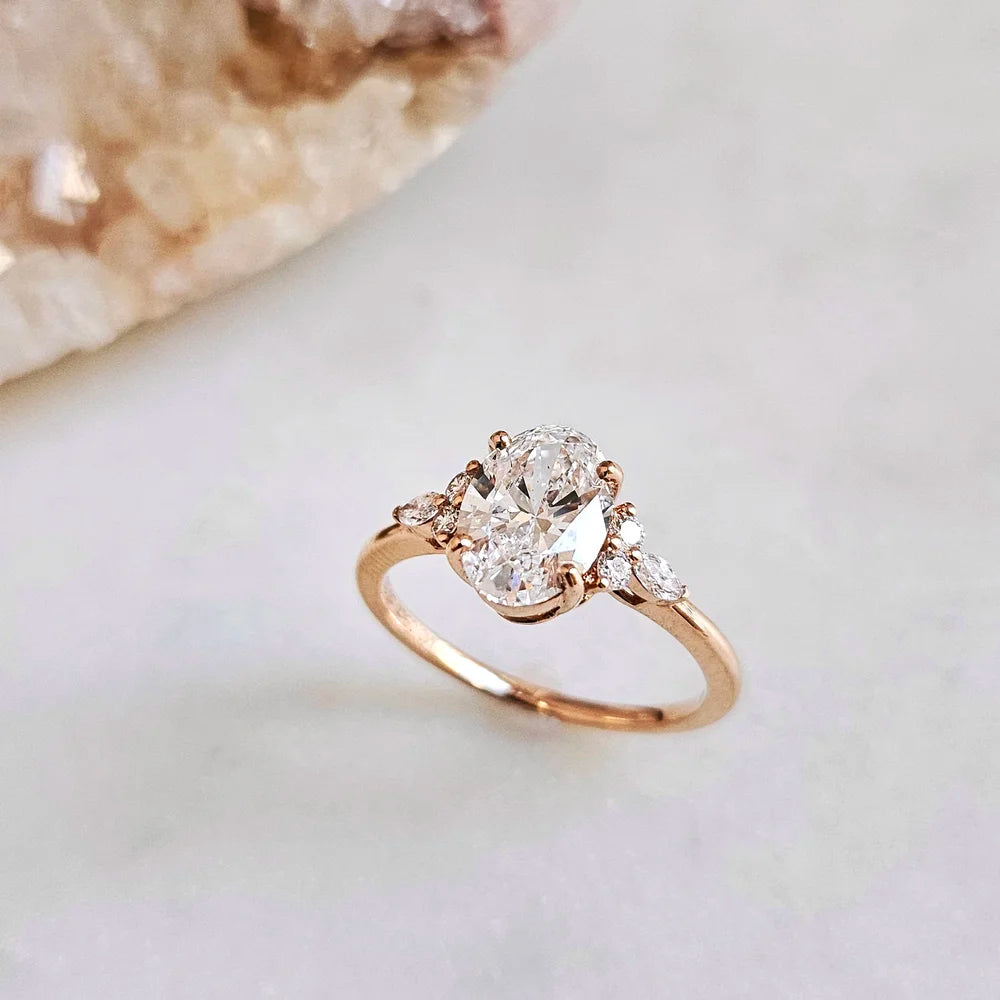 18K Lydia Lab-grown Diamond Engagement Ring