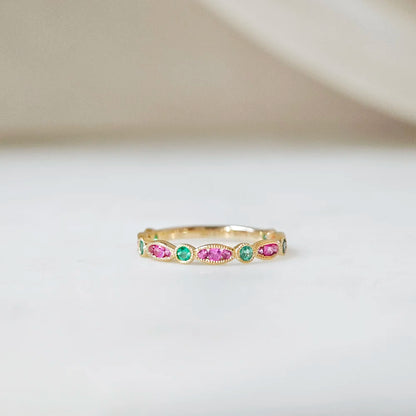 Vintage Marquise Sapphire Band