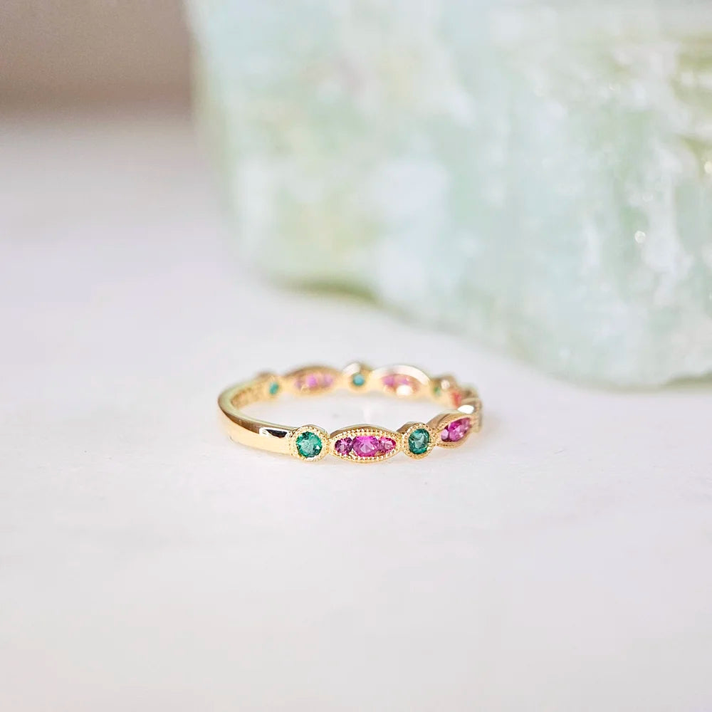 Vintage Marquise Sapphire Band