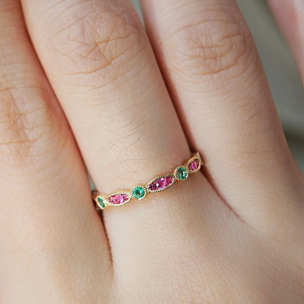 Vintage Marquise Sapphire Band