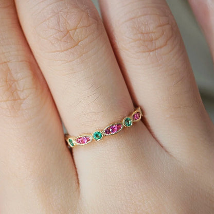 Vintage Marquise Sapphire Band