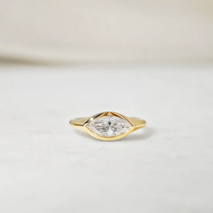14K Myra Marquise Moissanite Ring