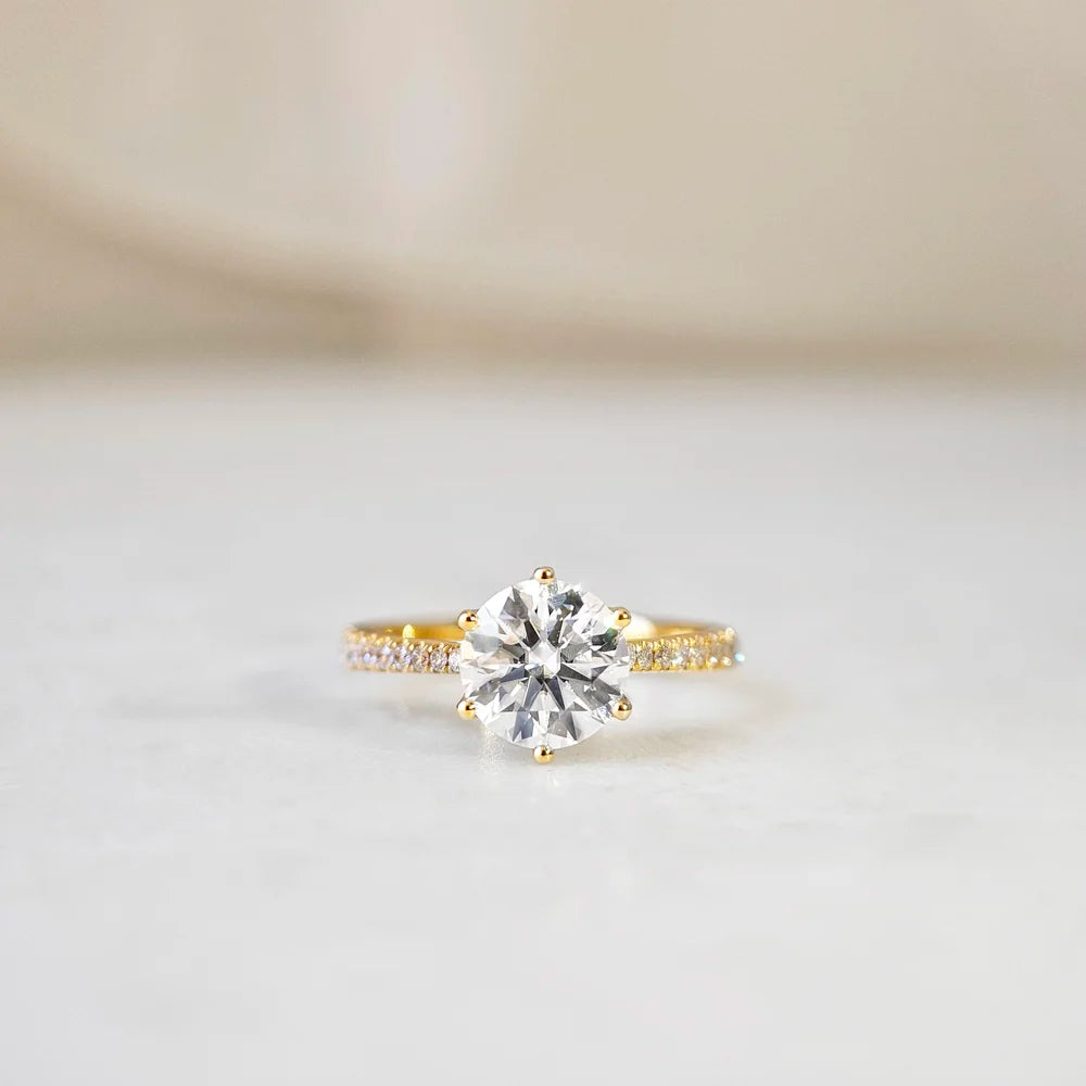 18K Gia Moissanite Ring