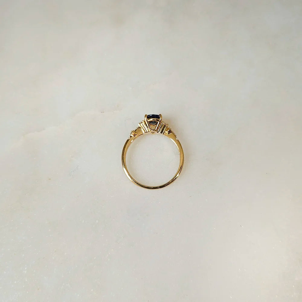 The Gardenia Blue Sapphire Ring