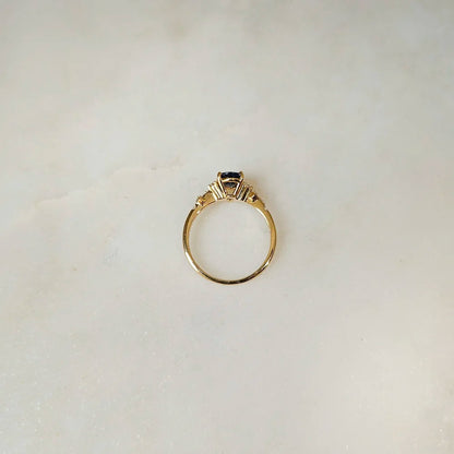The Gardenia Blue Sapphire Ring