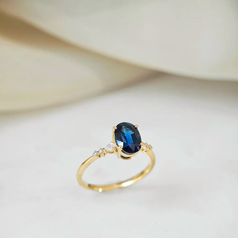 18K Sapphire Serenity Ring