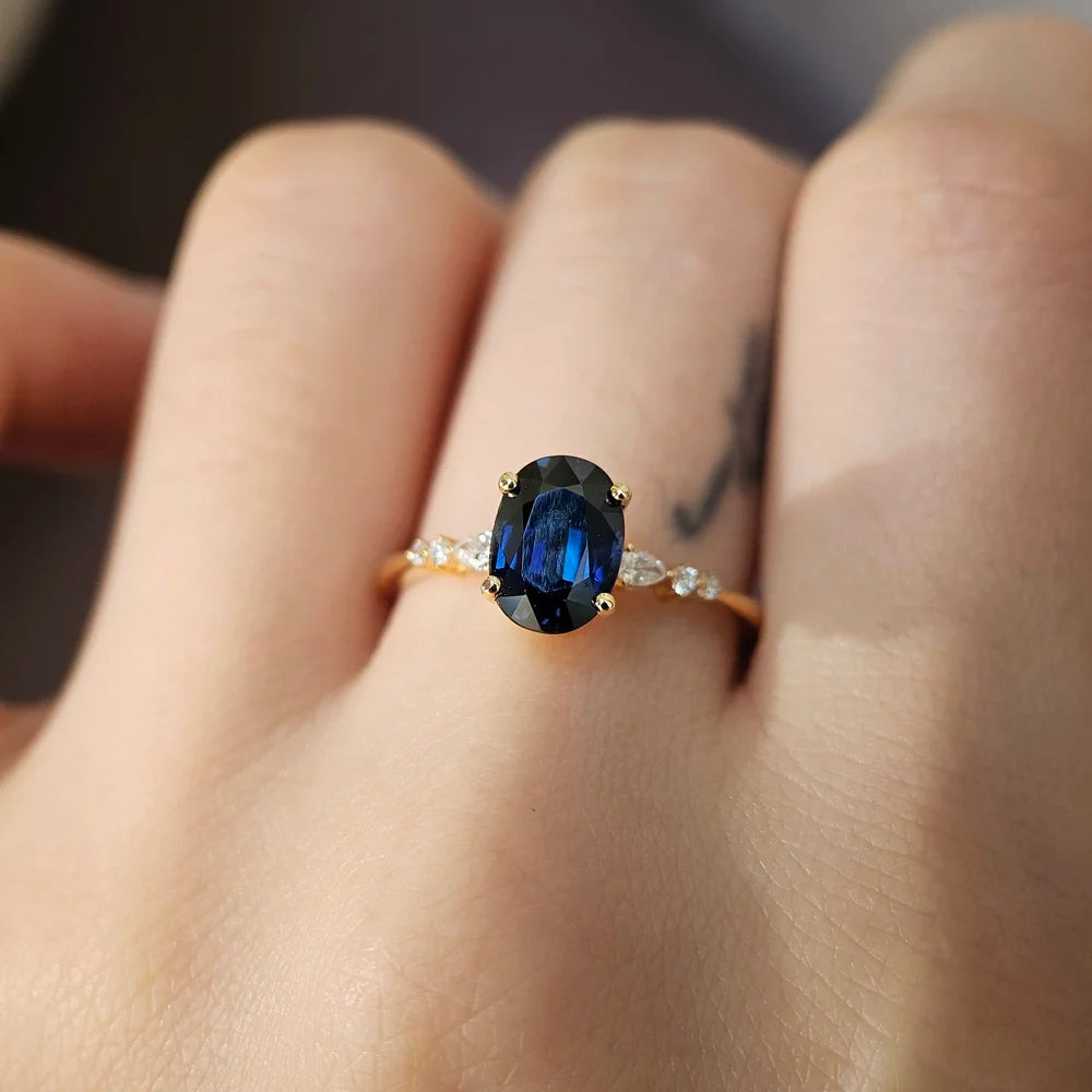 18K Sapphire Serenity Ring