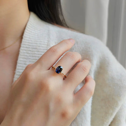 18K Sapphire Serenity Ring
