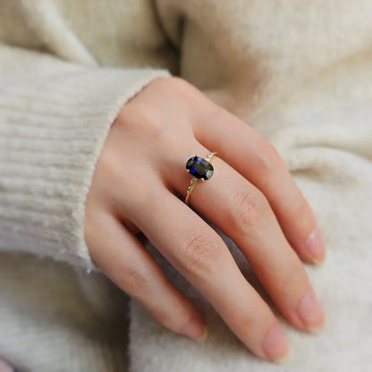18K Sapphire Serenity Ring