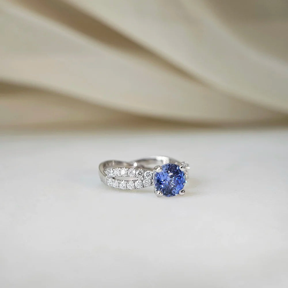 18K Elysian Sapphire Diamond Ring