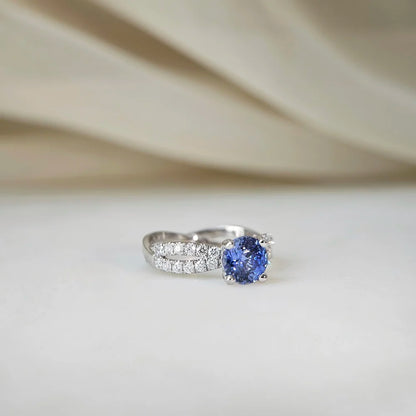 18K Elysian Sapphire Diamond Ring