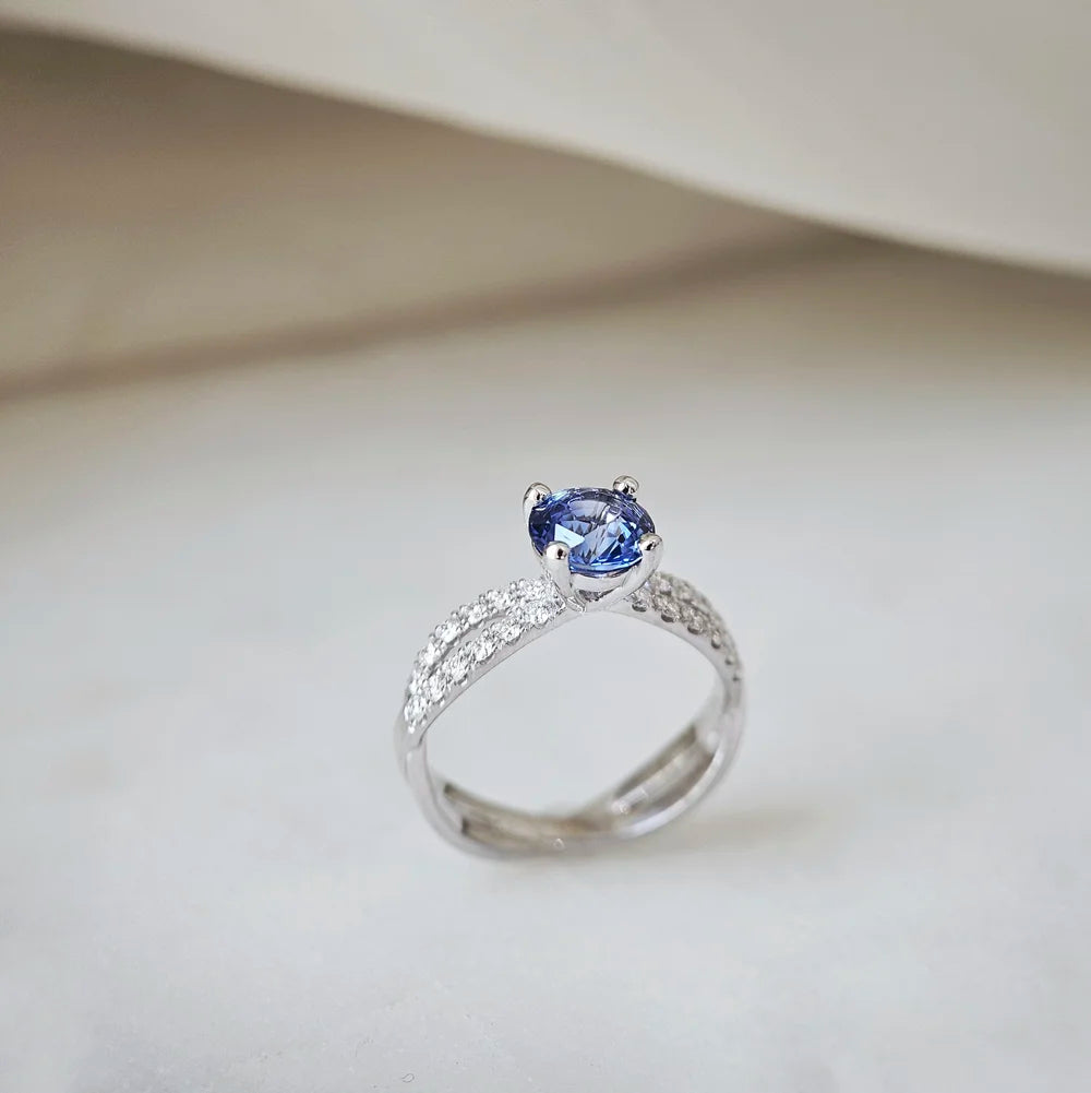 18K Elysian Sapphire Diamond Ring