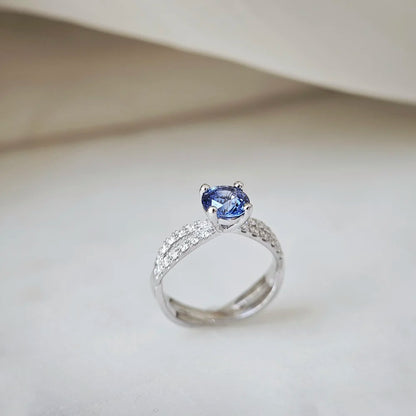 18K Elysian Sapphire Diamond Ring