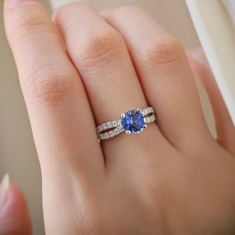 18K Elysian Sapphire Diamond Ring