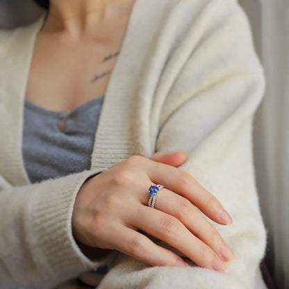 18K Elysian Sapphire Diamond Ring