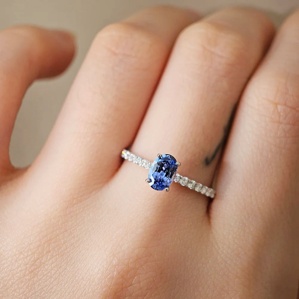 18K Astrid Blue Sapphire Ring