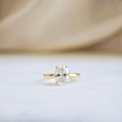 18K Celeste Lab-grown Diamond Ring