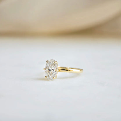 18K Celeste Lab-grown Diamond Ring