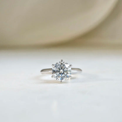 Platinum Knife-edged Lab-grown Diamond Ring