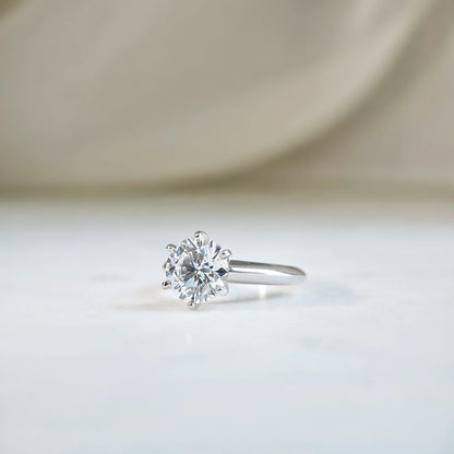 Platinum Knife-edged Lab-grown Diamond Ring