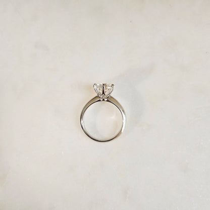 Platinum Knife-edged Lab-grown Diamond Ring