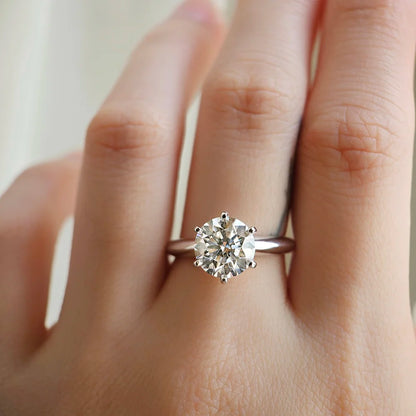 Platinum Knife-edged Lab-grown Diamond Ring