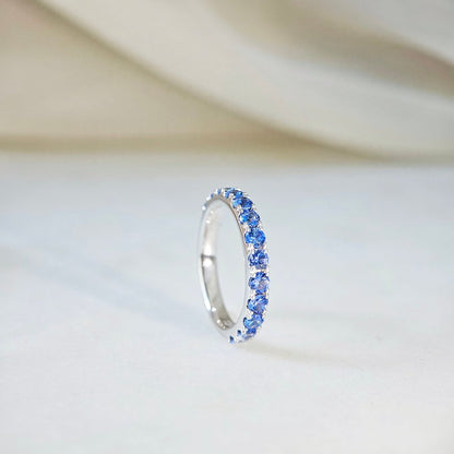 18K Classic Blue Sapphire Band