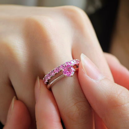 18K Classic Pink Sapphire Band