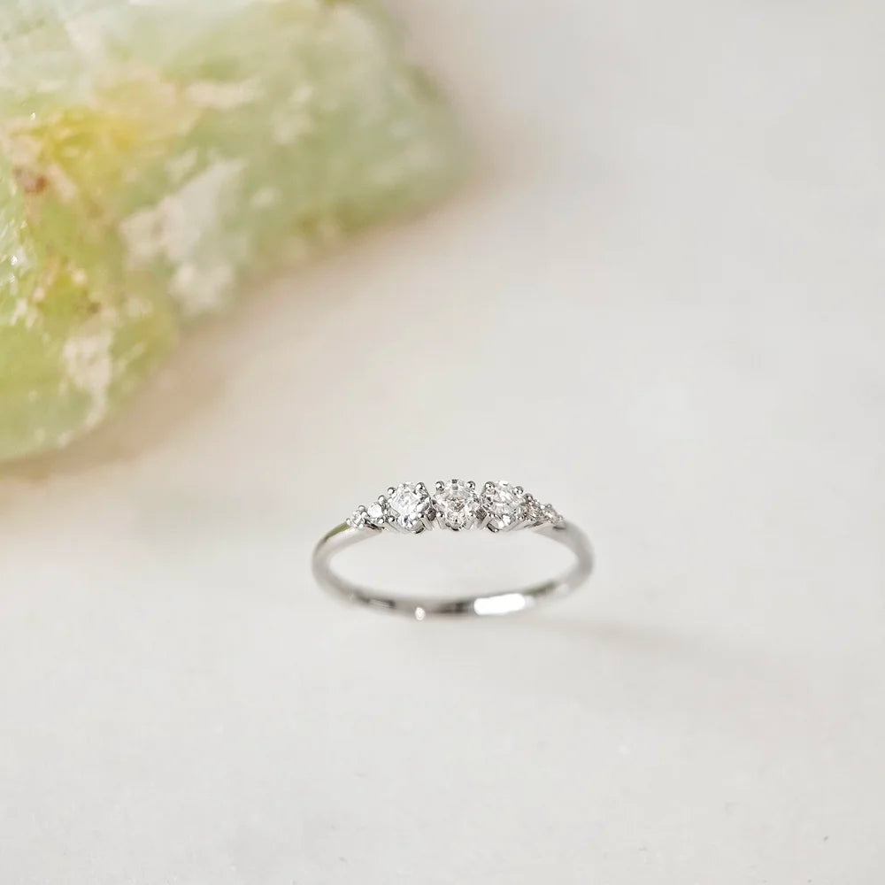 14K Arya Moissanite and Diamond Band