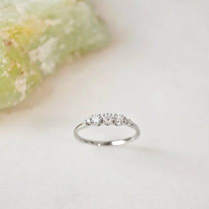 14K Arya Moissanite and Diamond Band