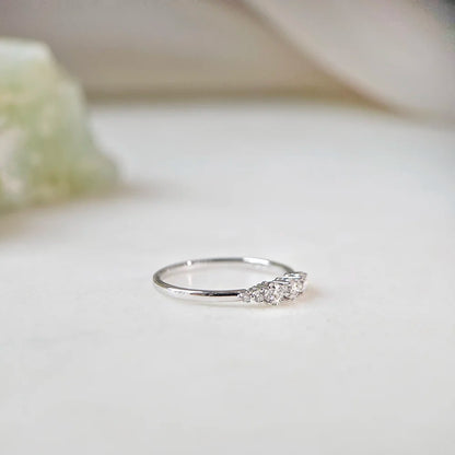 14K Arya Moissanite and Diamond Band