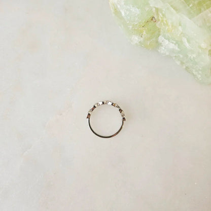 18K Bezel Pear Lab Diamond Band
