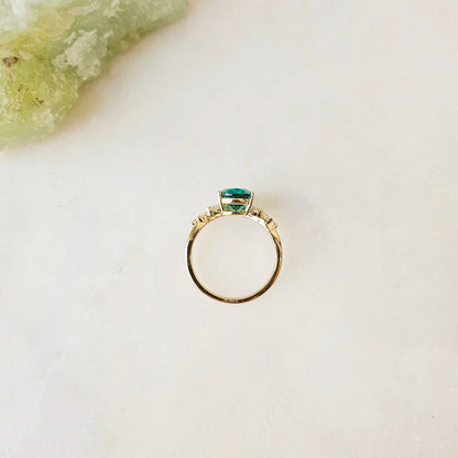 18K Emerald Glow Promise Ring