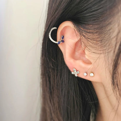 The Cyanicula Blue Sapphire Earring