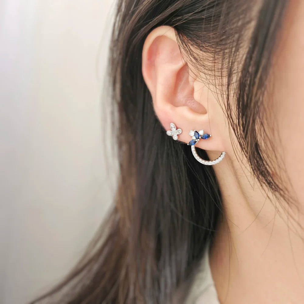 The Cyanicula Blue Sapphire Earring