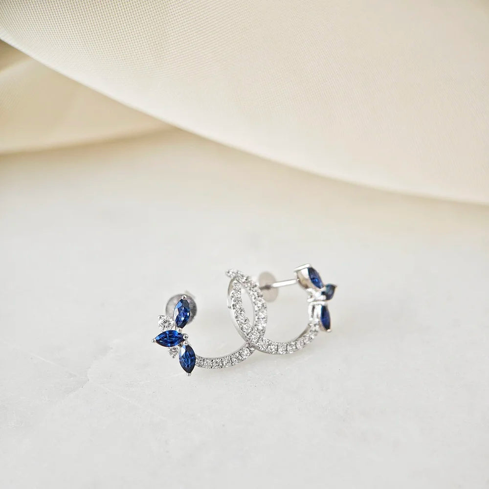 The Cyanicula Blue Sapphire Earring