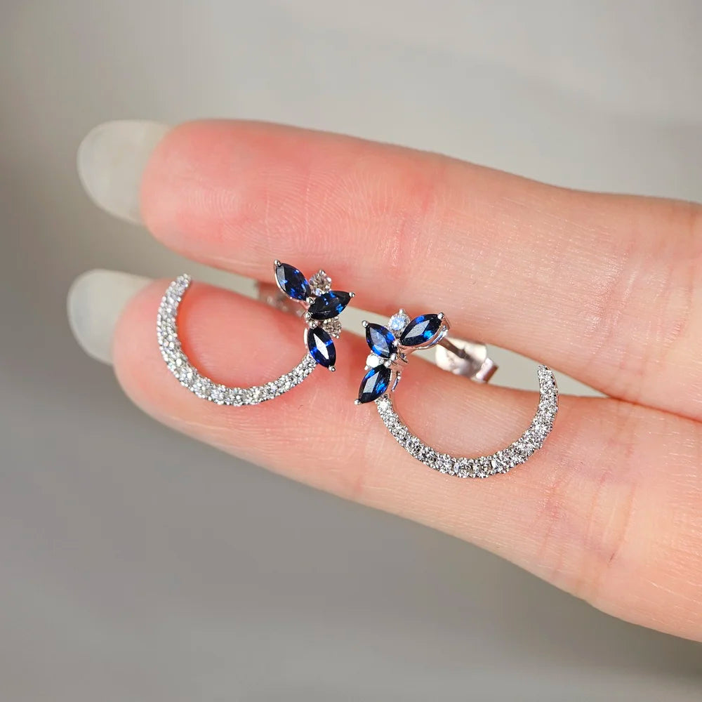 The Cyanicula Blue Sapphire Earring