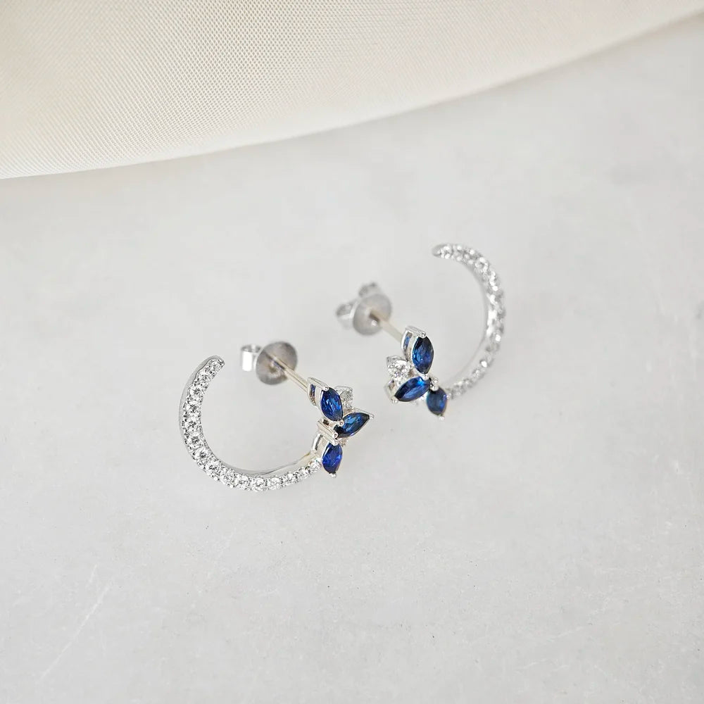 The Cyanicula Blue Sapphire Earring