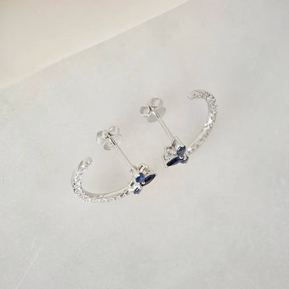 The Cyanicula Blue Sapphire Earring