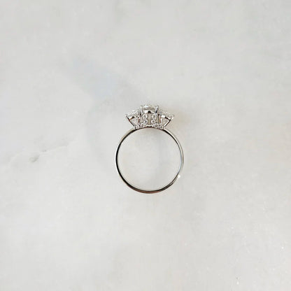 18K Josiah Trilogy Moissanite Ring