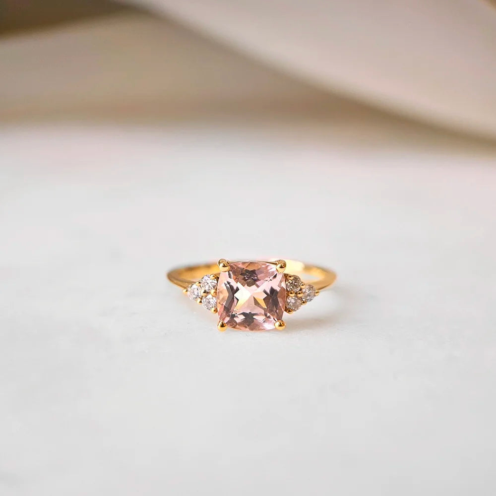 18K Heather Morganite Ring