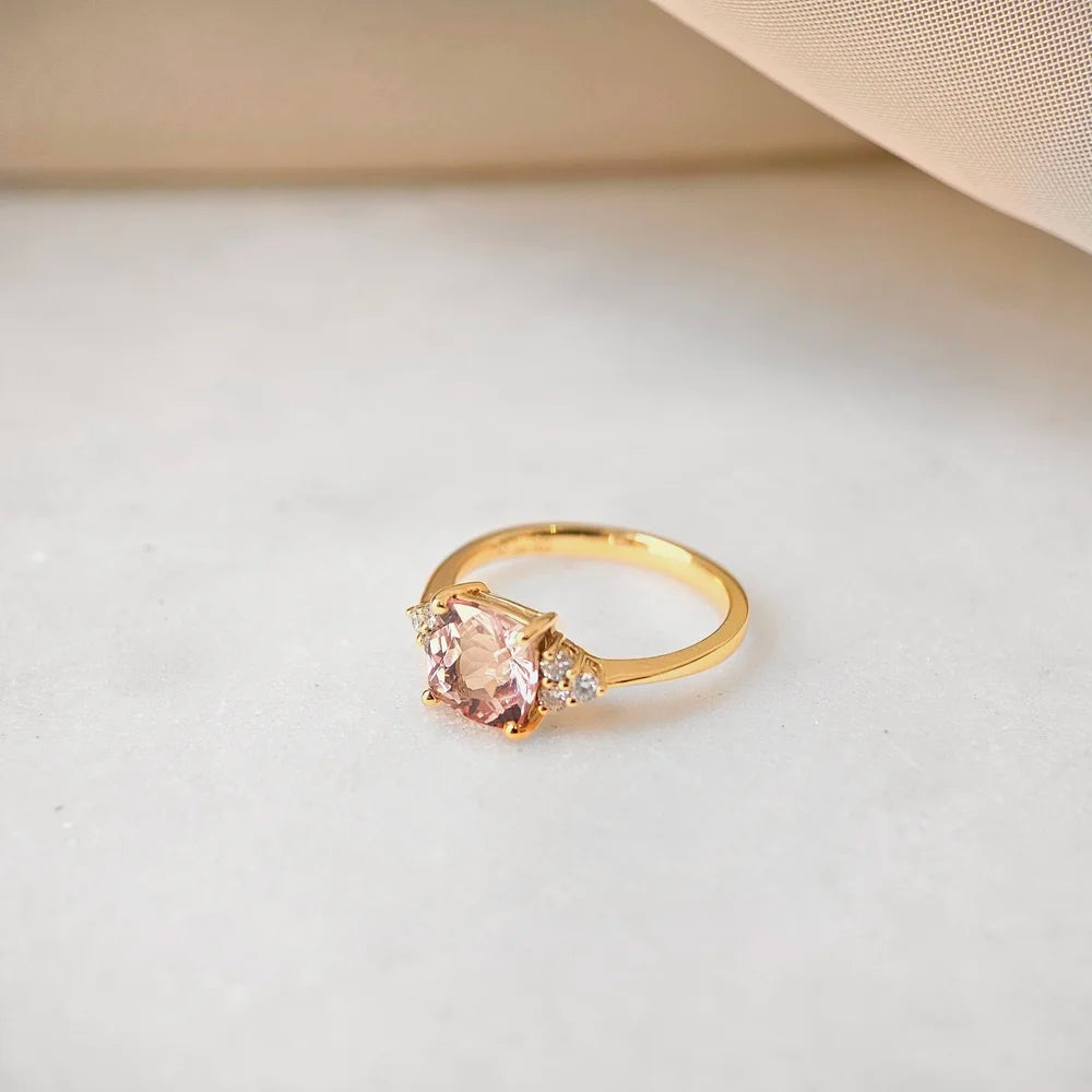 18K Heather Morganite Ring