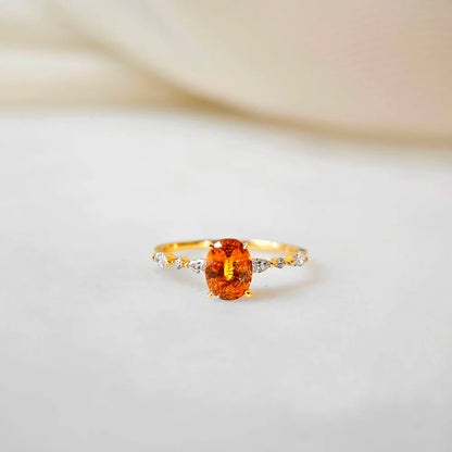 18K Odette Orange Garnet Ring